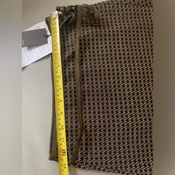 Authentic NWT Fendi FF monogram mini skirt in black and white golden color. - Picture 8 of 8